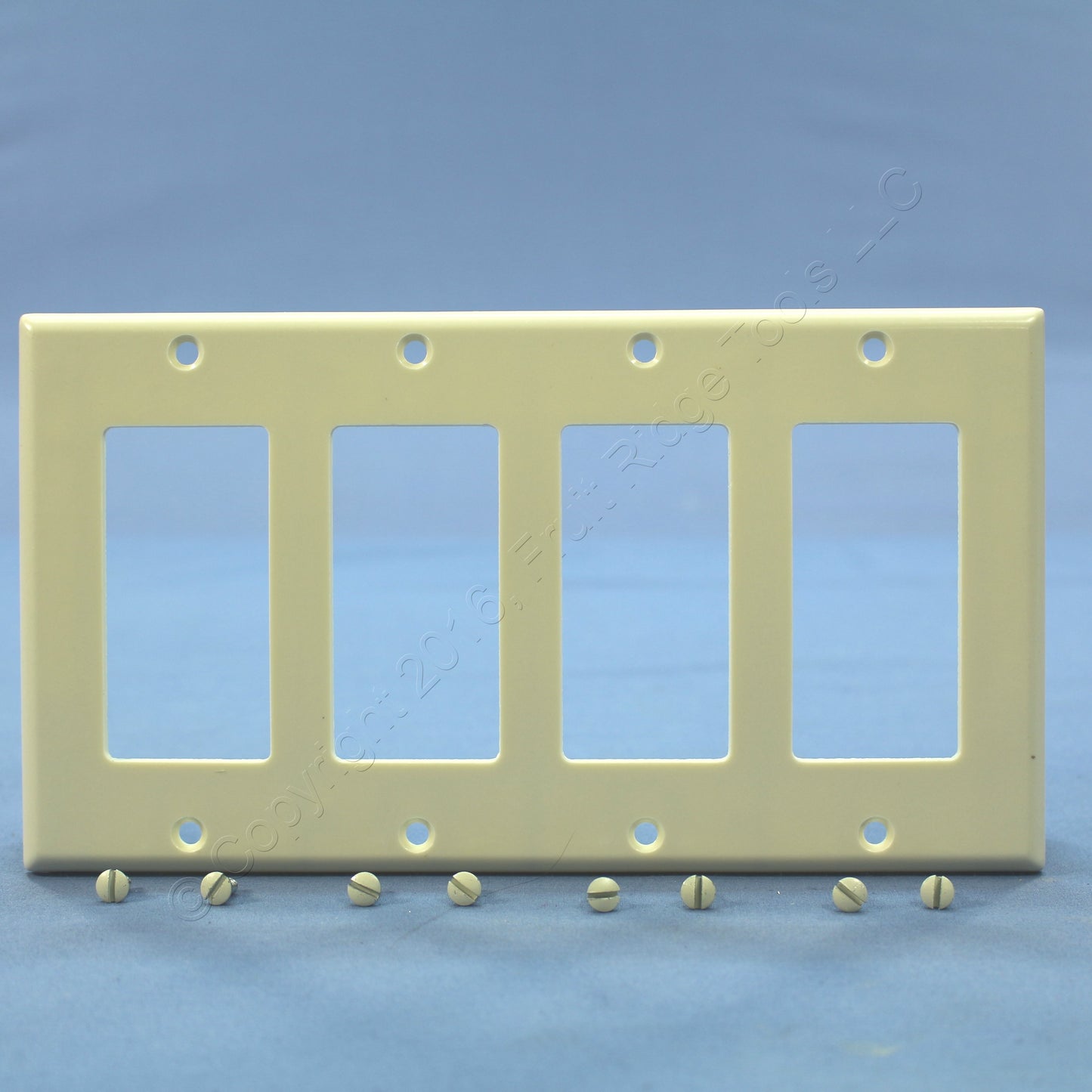 Leviton 80412-A Almond 4-Gang 4-Decora Plastic Standard Wallplate Cover 10-pack