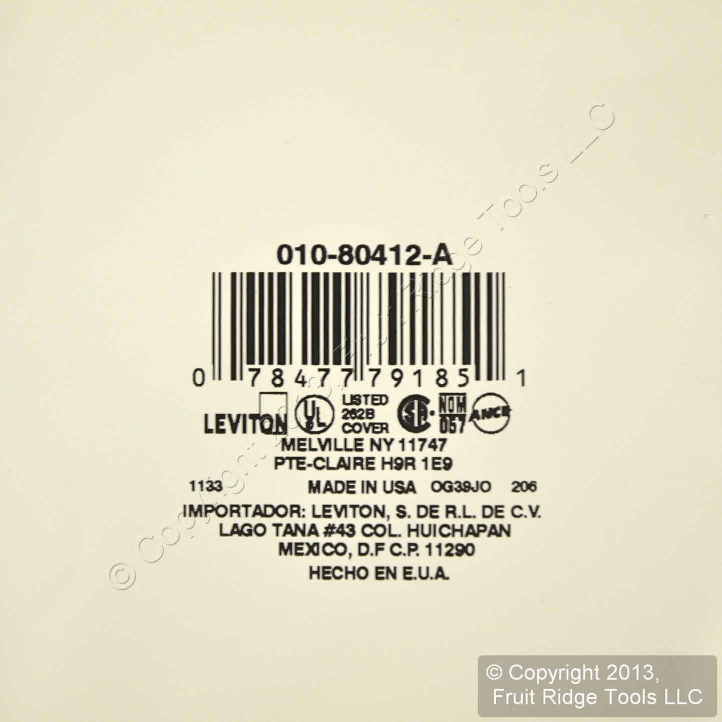 Leviton 80412-A Almond Decora GFCI 4-Gang Wallplate Covers Standard Size 50-Pack
