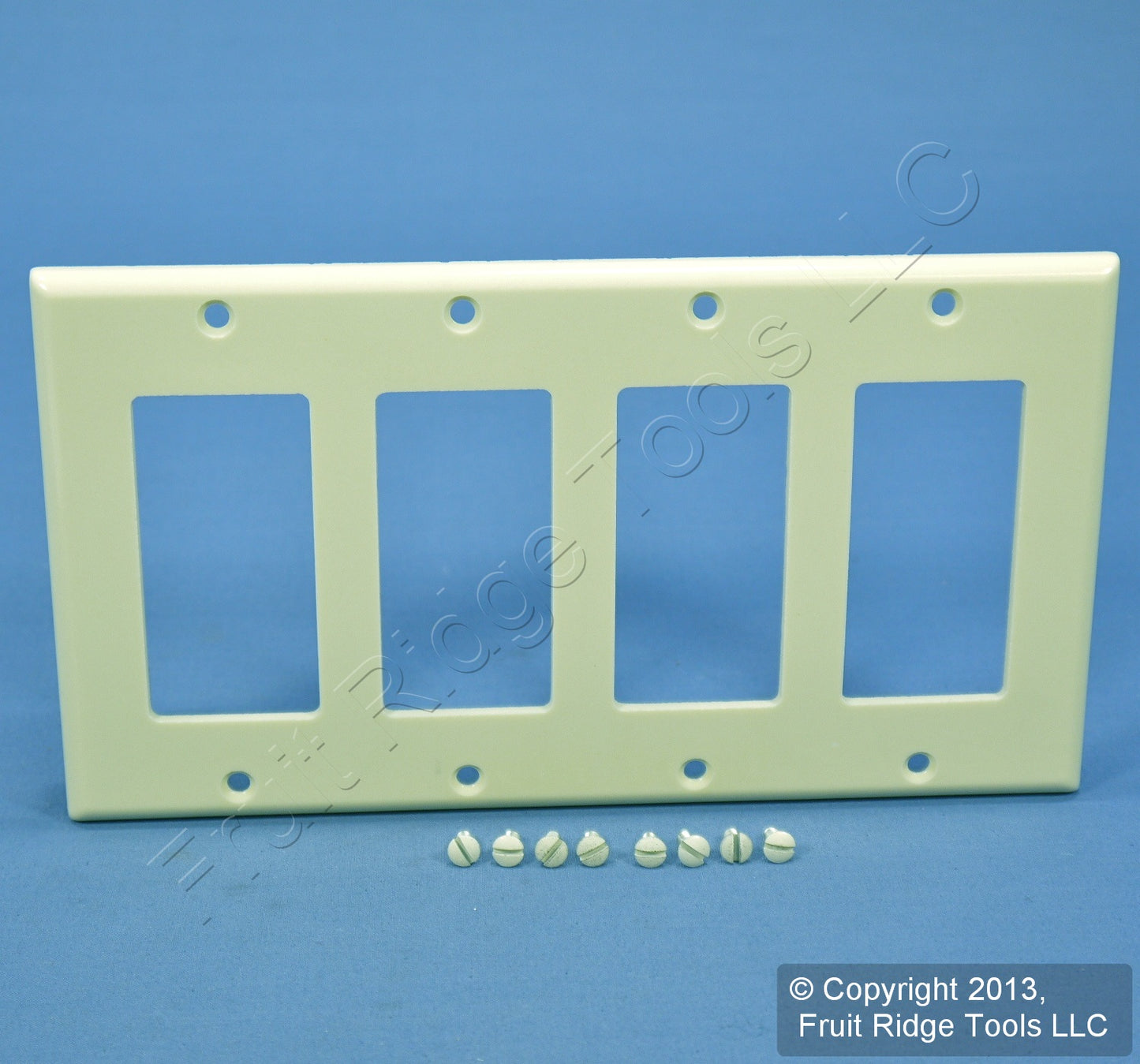 Leviton 80412-A Almond 4-Gang GFCI GFI Decora Plastic Standard Wallplate Cover