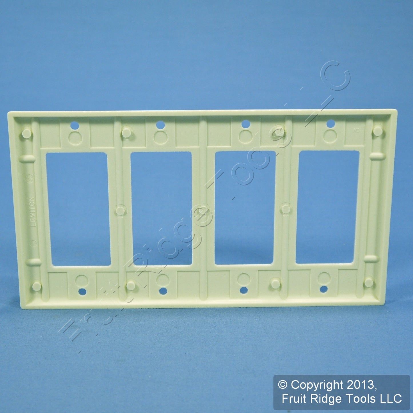 Leviton 80412-A Almond 4-Gang GFCI GFI Decora Plastic Standard Wallplate Cover