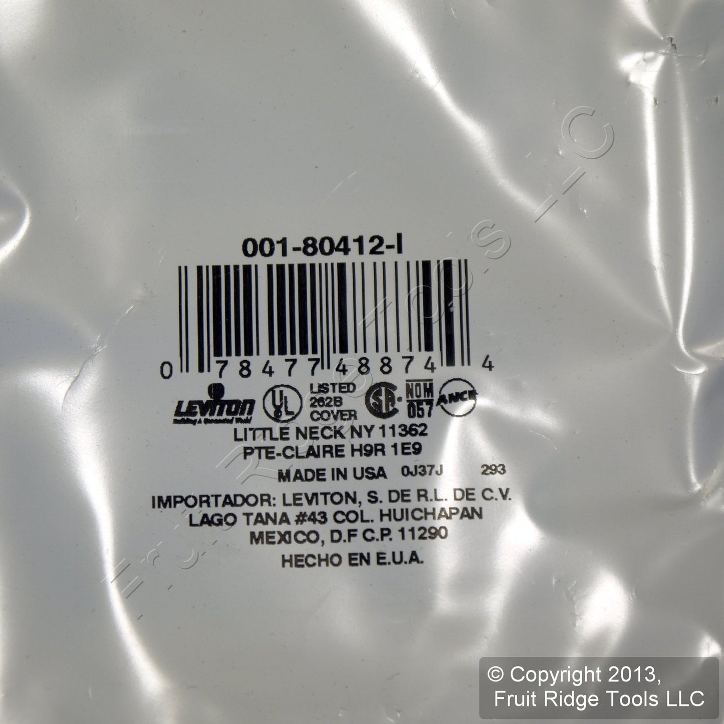 Leviton 80412-I Ivory 4-Gang Decora GFCI GFI Plastic Standard Wallplate Cover