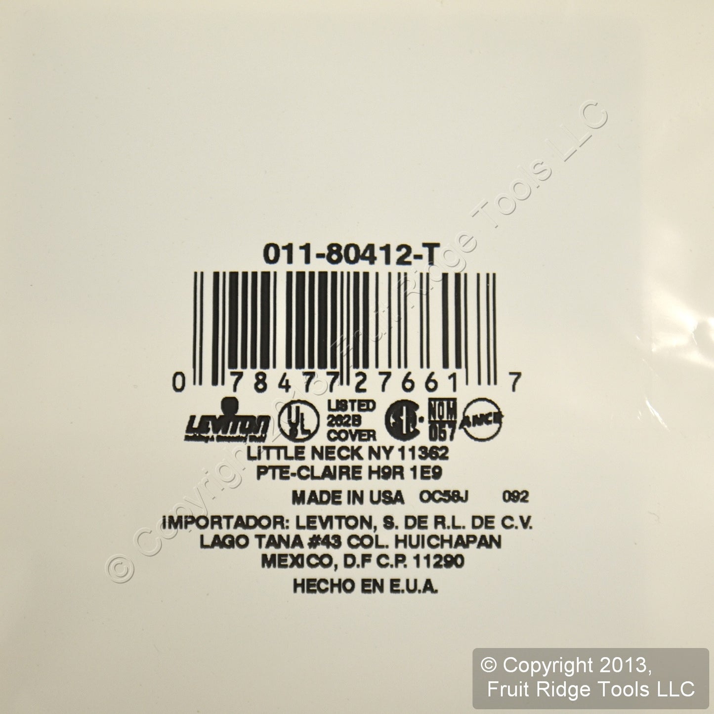 Leviton 80412-T Light Almond 4-Gang Standard 4-Decora Plastic Wallplate Cover