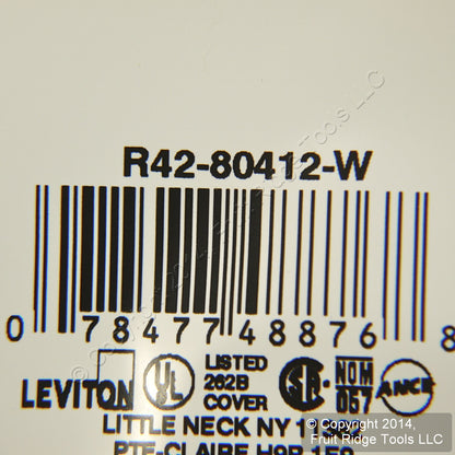 Leviton 80412-W White 4-Gang Residential Decora GFCI Wallplate Covers 50-pack