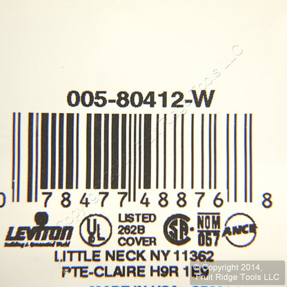 Leviton 80412-W White 4-Gang GFCI GFI Decora Plastic Standard Wallplate Cover