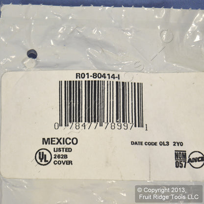 Leviton 80414-I Ivory 1-Gang Decora GFCI GFI Plastic Standard Wallplate Cover