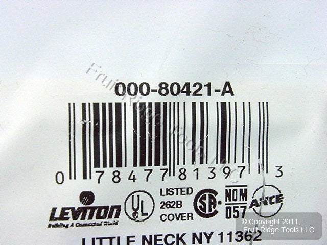 Leviton 80421-A Almond 3-Gang Toggle Decora GFI Plastic Standard Wallplate Cover