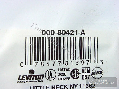 Leviton 80421-A Almond 3-Gang Toggle Decora GFI Plastic Standard Wallplate Cover