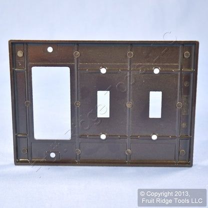 Leviton 80421 Brown 3-Gang Switch Cover GFCI GFI Decora Wallplate