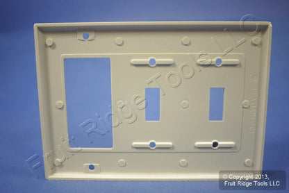 Leviton 80421-T Lt Almond 3-Gang Toggle Decora Plastic Standard Wallplate Cover