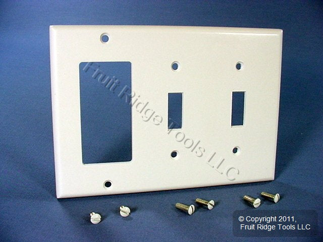 Leviton White 3-Gang Switch Cover Decora Gfci Gfi Plastic Wallplate 80421-W