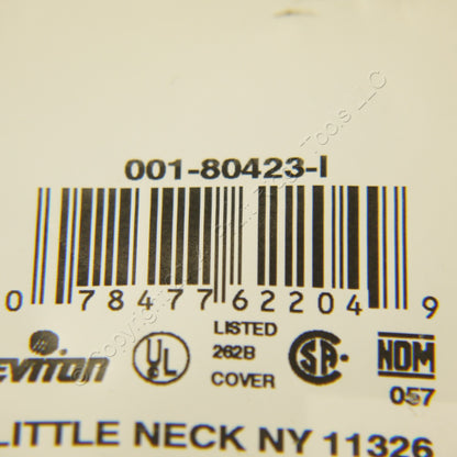 Leviton 80423-I Ivory 5-Gang Decora GFCI GFI Plastic Standard Wallplate Cover