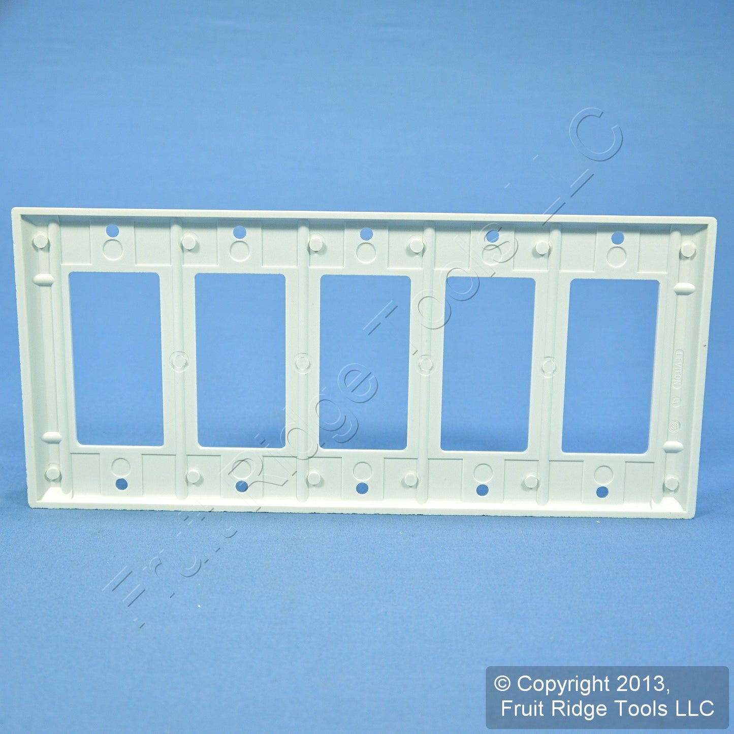 Leviton 80423-W White 5-Gang Decora GFCI GFI Standard Plastic Wallplate Cover