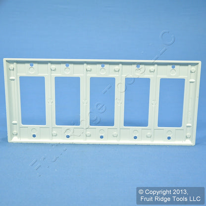 Leviton 80423-W White 5-Gang Decora GFCI GFI Standard Plastic Wallplate Cover