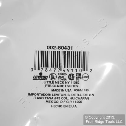 Leviton 80431 Brown 3-Gang Toggle Switch Decora GFCI Plastic Standard Wallplate