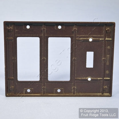 Leviton 80431 Brown 3-Gang Toggle Switch Decora GFCI Plastic Standard Wallplate