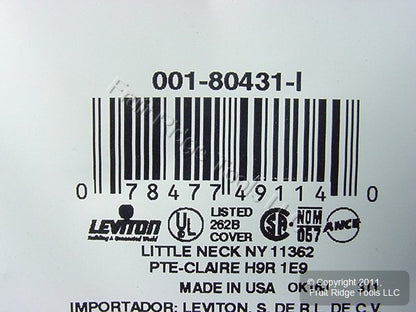 Leviton 80431-I Ivory 3-Gang Toggle Switch Decora GFI Plastic Standard Wallplate