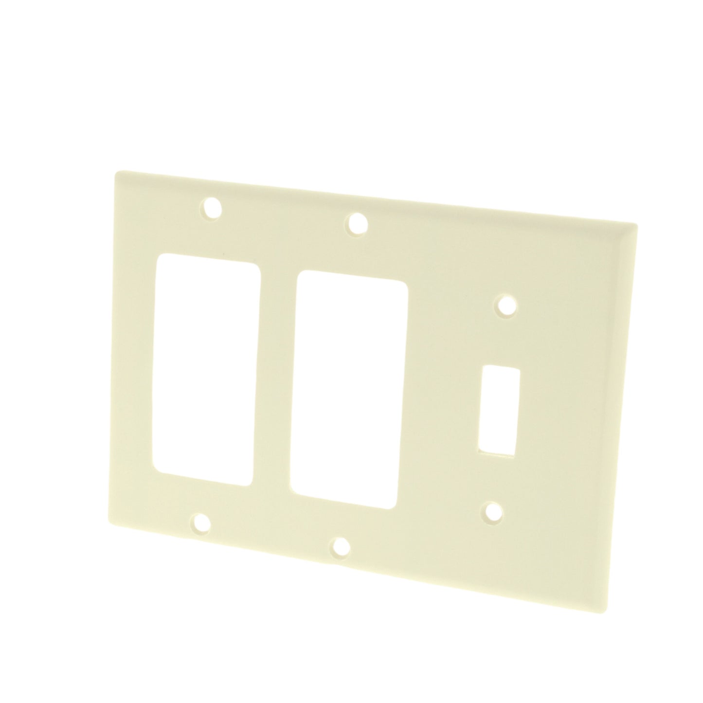 Leviton 80431-T Lt Almond 3-Gang Decora Toggle Switch Cover Thermoset Wallplate
