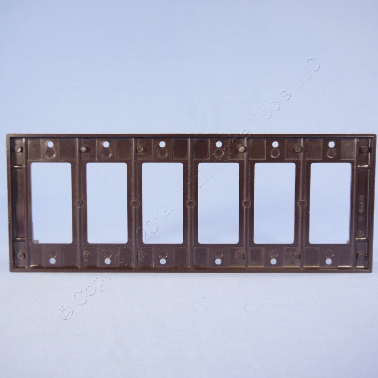 Leviton 80436 Brown 6-Gang Decora GFCI GFI Plastic Standard Size Wallplate Cover
