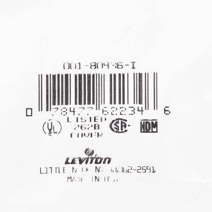 Leviton 80436-I Ivory 6-Gang Decora Wallplate GFCI GFI Plastic Standard Cover