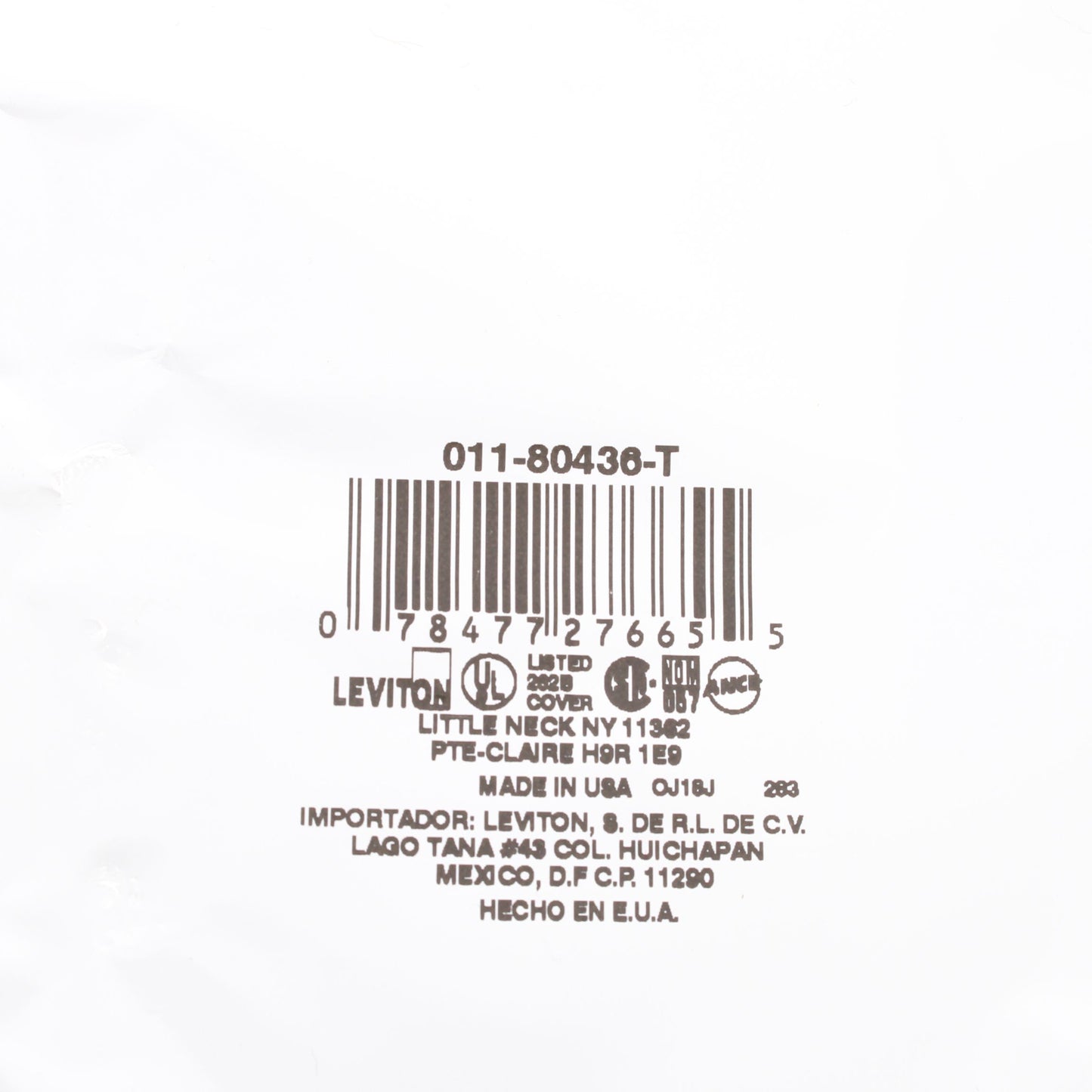 Leviton 80436-T Light Almond 6-Gang Decora Thermoset Wallplate GFCI Switch Cover