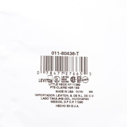 Leviton 80436-T Light Almond 6-Gang Decora Thermoset Wallplate GFCI Switch Cover