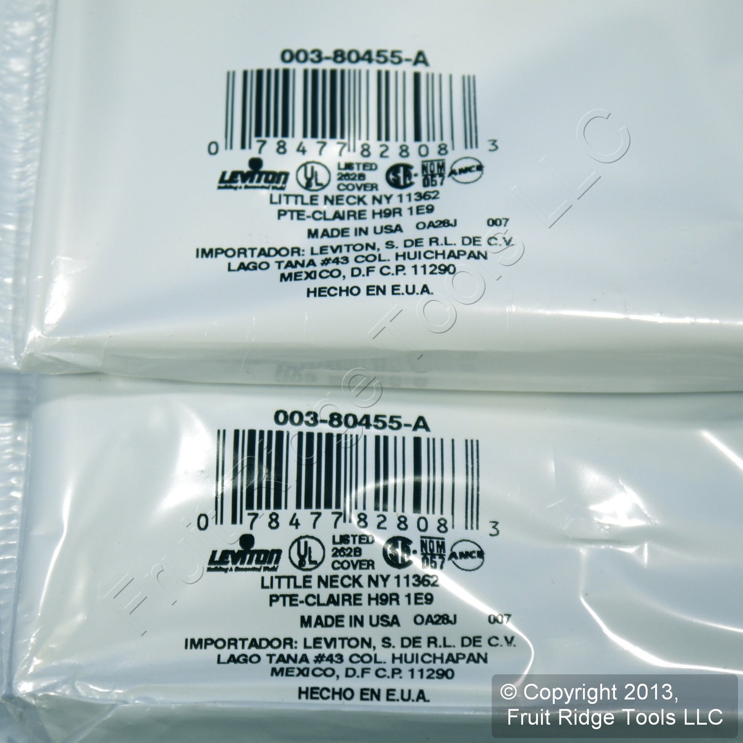 Leviton 80455-A Almond 2-Gang Duplex Decora Plastic Standard Wallplate Cover 2pc