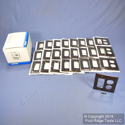 Leviton 80455-B Brown 2-Gang Duplex Decora Plastic Standard Wallplate Cover 25pc