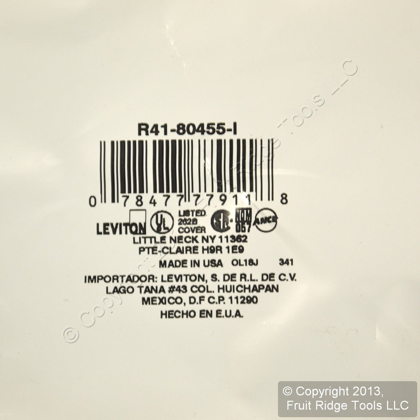 Leviton 80455-I Ivory 2-Gang Duplex Decora Plastic Standard Wallplates 100pcs