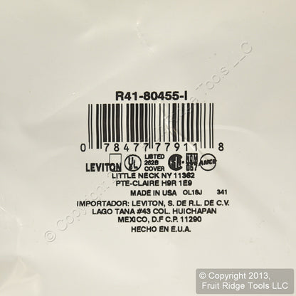 Leviton 80455-I Ivory 2-Gang Duplex Decora Plastic Standard Wallplates 150pcs