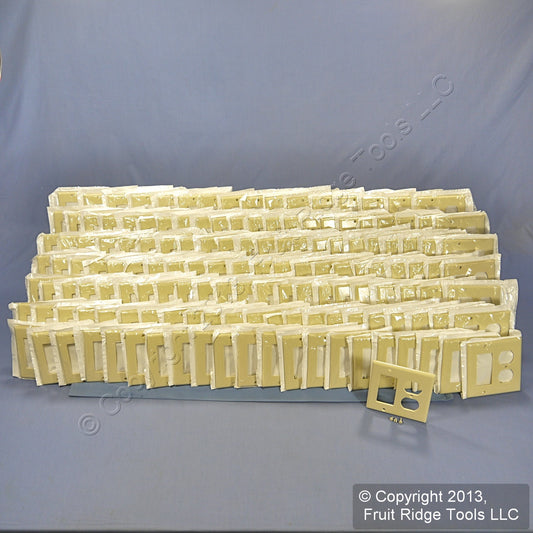 Leviton 80455-I Ivory 2-Gang Duplex Decora Plastic Standard Wallplates 150pcs