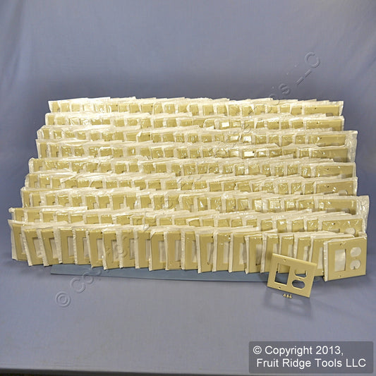 Leviton 80455-I Ivory 2-Gang Duplex Decora Plastic Standard Wallplates 200pcs
