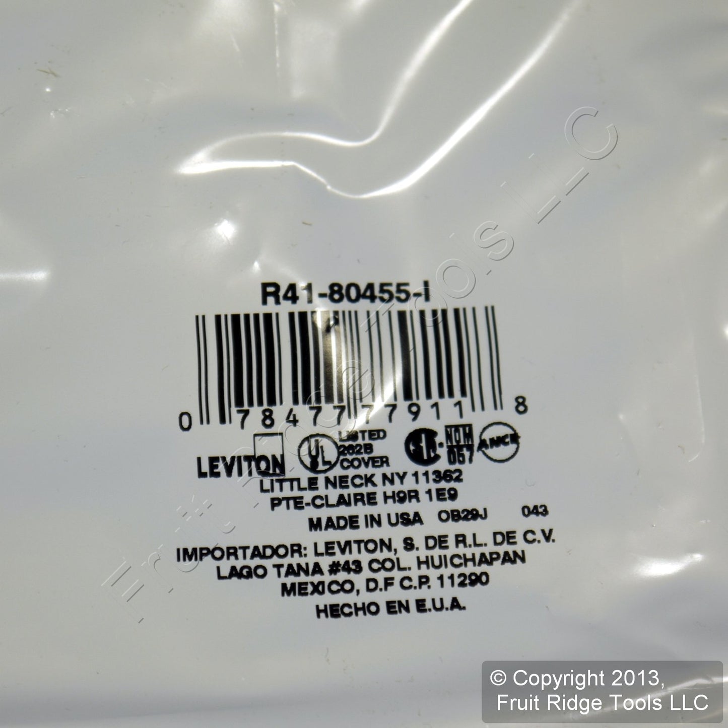 Leviton 80455-I Ivory 2-Gang Duplex Outlet Decora GFI Plastic Standard Wallplate