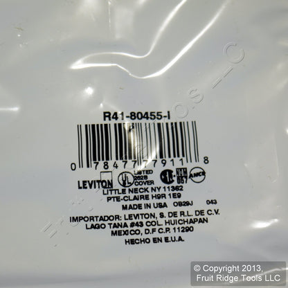 Leviton 80455-I Ivory 2-Gang Duplex Outlet Decora GFI Plastic Standard Wallplate