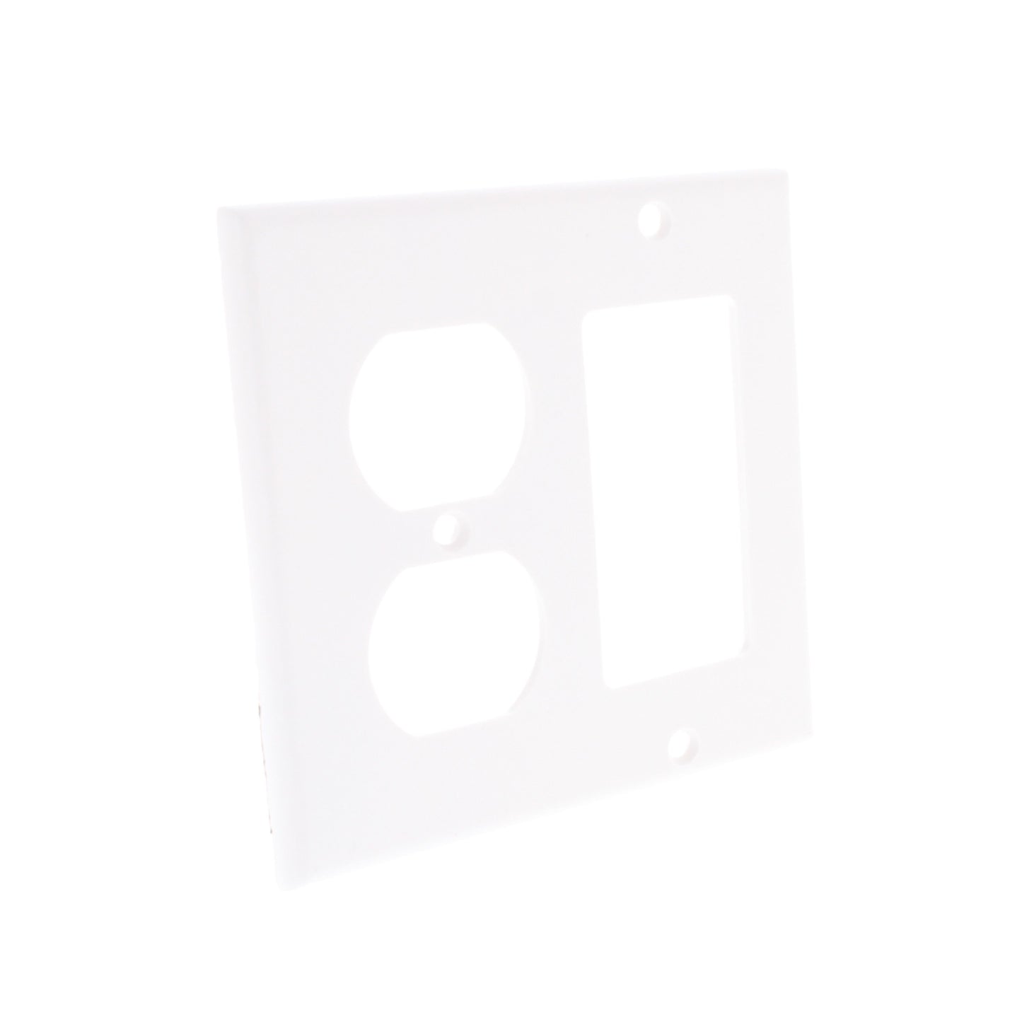 Leviton 80455-W White 2-Gang Decora Duplex Receptacle Thermoset Wallplate 15pcs