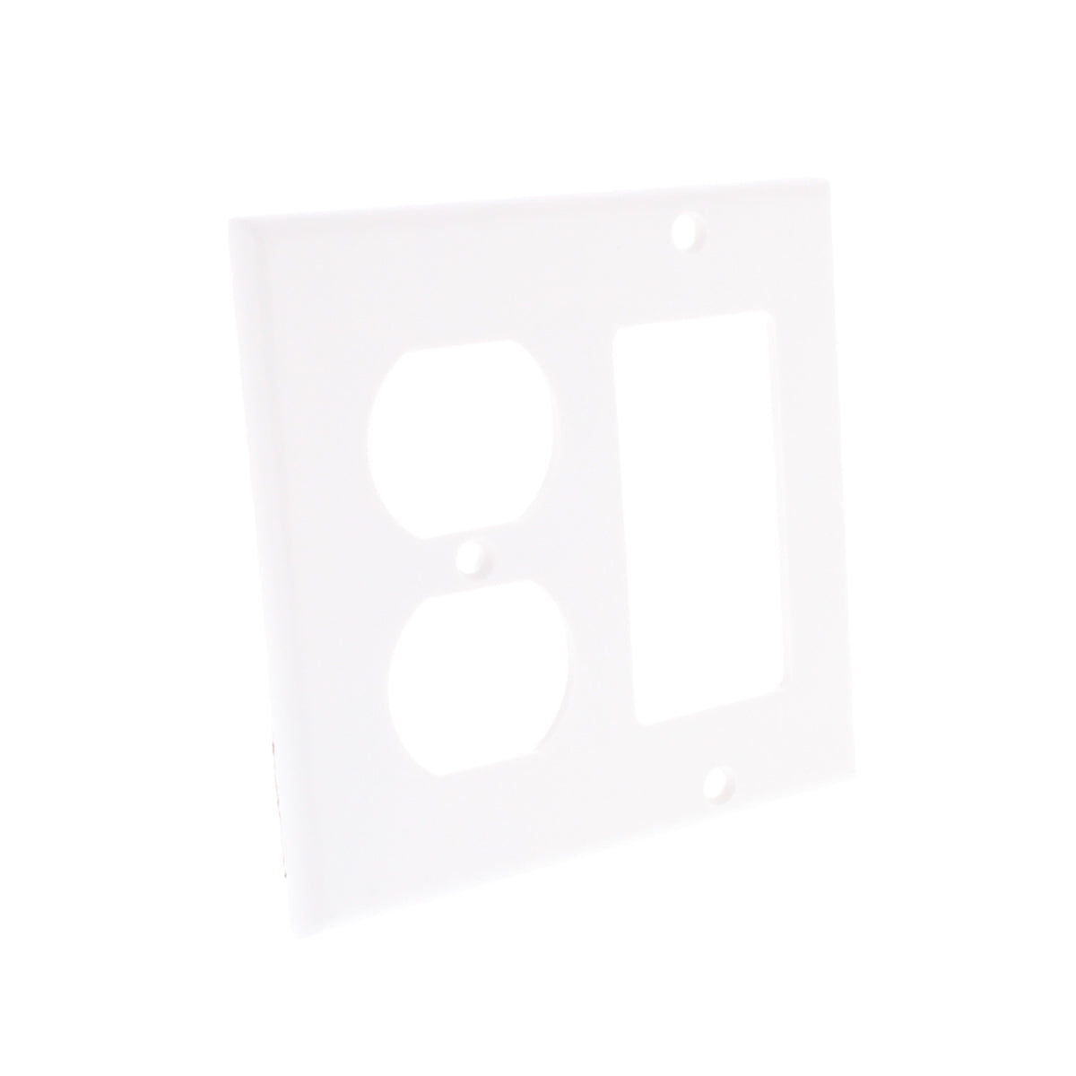 Leviton 80455-W White 2-Gang Decora Duplex Receptacle Thermoset Wallplate 15pcs