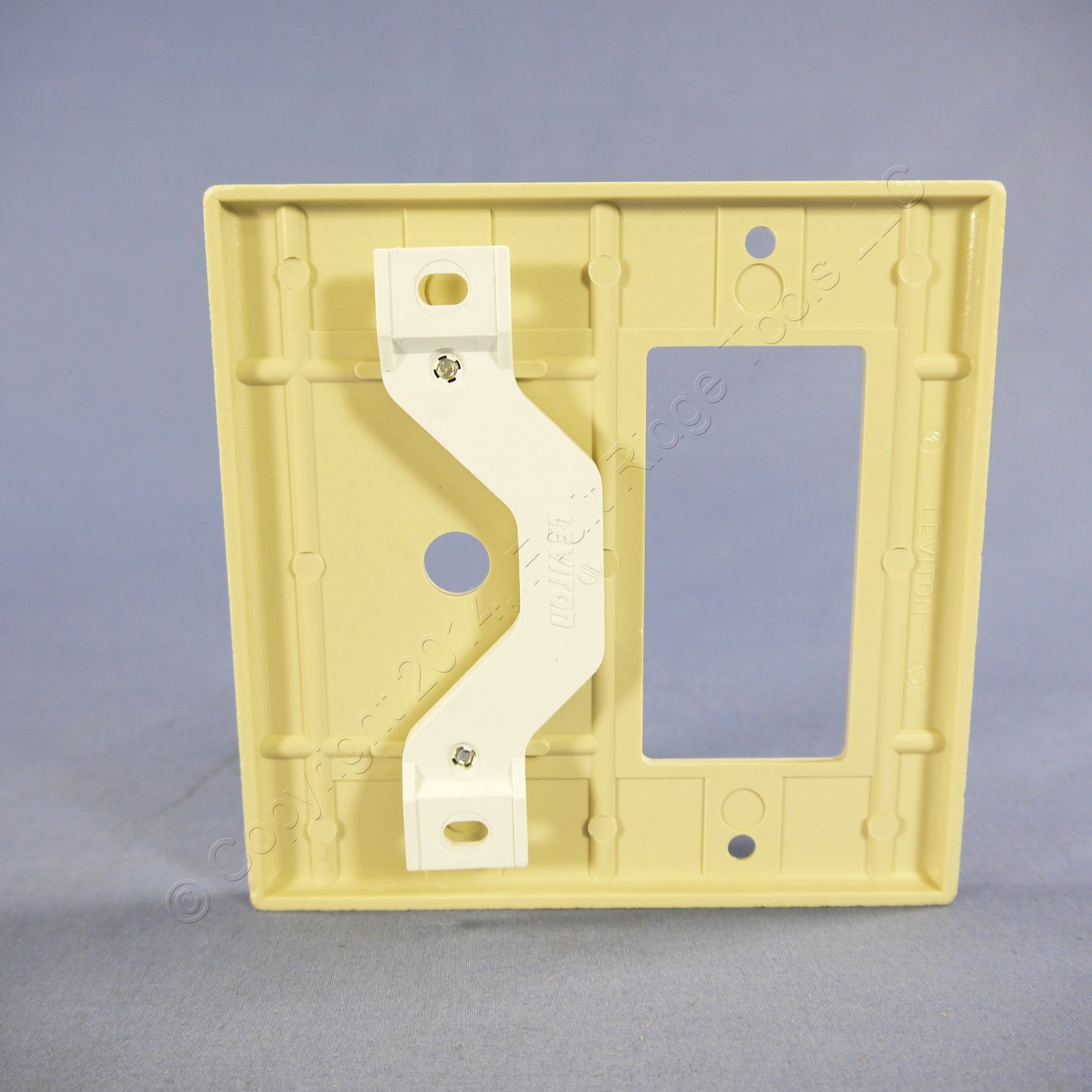 Leviton 80479-I Ivory 2-Gang Decora GFI Cable Plastic Standard Wallplate Cover