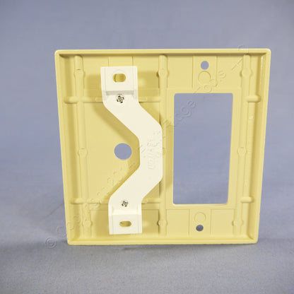 Leviton 80479-I Ivory 2-Gang Decora GFI Cable Plastic Standard Wallplate Cover