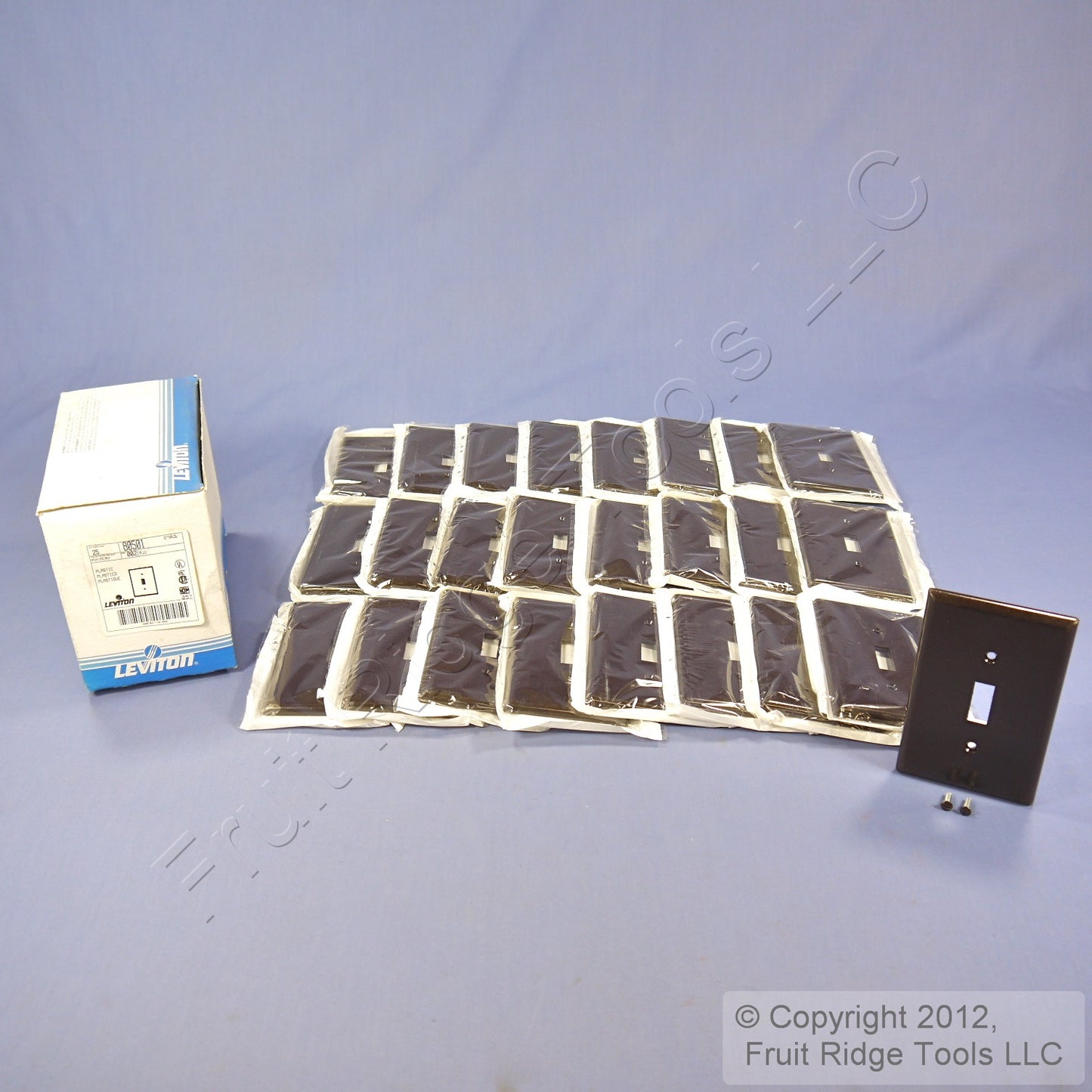 Leviton 80501 Brown 1-Gang Toggle Switch Plastic Midway Wallplate Covers 25-pack