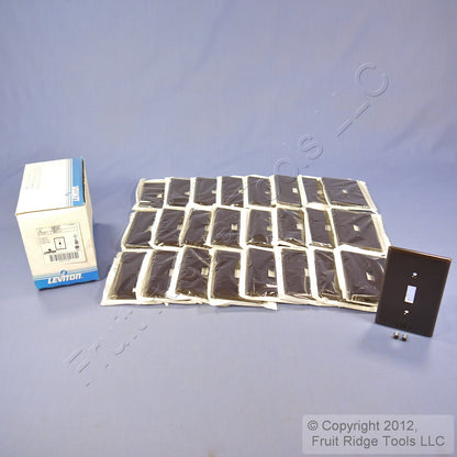 Leviton 80501 Brown 1-Gang Toggle Switch Plastic Midway Wallplate Covers 25-pack