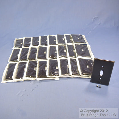 Leviton 80501 Brown 1-Gang Toggle Switch Plastic Midway Wallplate Covers 25-pack