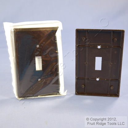 Leviton 80501 Brown 1-Gang Toggle Switch Plastic Midway Wallplate Covers 25-pack