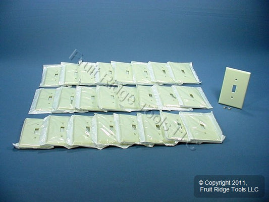 Leviton 80501-A Almond 1-Gang Toggle Switch Plastic Midway Wallplates 25-pack