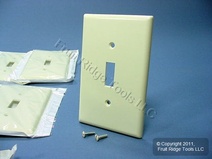 Leviton 80501-A Almond 1-Gang Toggle Switch Plastic Midway Wallplates 25-pack