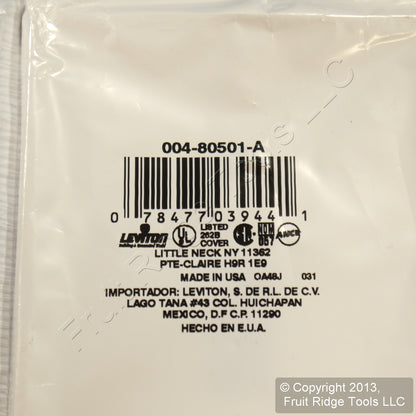 Leviton 80501-A Almond 1-Gang Toggle Switch Plastic Midway Wallplate Cover Plate