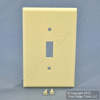 Leviton 80501-A Almond 1-Gang Toggle Switch Plastic Midway Wallplate Cover Plate