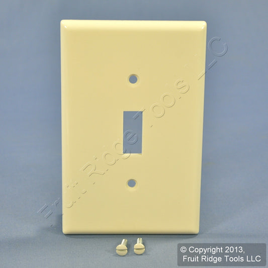 Leviton 80501-A Almond 1-Gang Toggle Switch Plastic Midway Wallplate Cover Plate