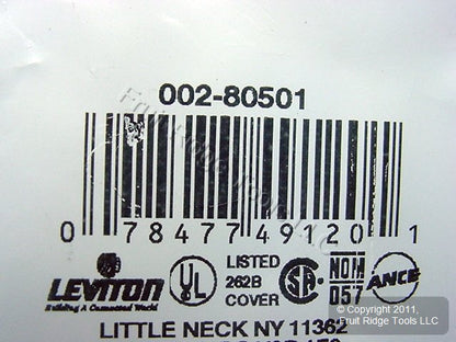 Leviton 80501 Brown Midway 1-Gang Toggle Switch Plastic Wallplate Cover Plate