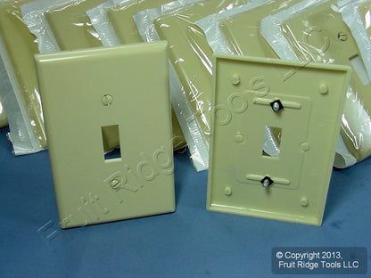 Leviton 80501-I Ivory 1-Gang Toggle Switch Plastic Midway Wallplates 100-pack