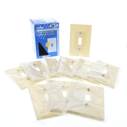 Leviton 80501-I Ivory 1-Gang Toggle Switch Plastic Midway Wallplate Cover Plate