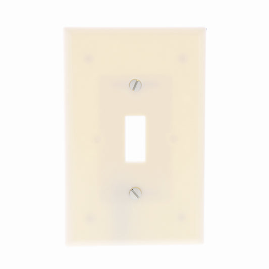 Leviton 80501-I Ivory 1-Gang Toggle Switch Plastic Midway Wallplate Cover Plate